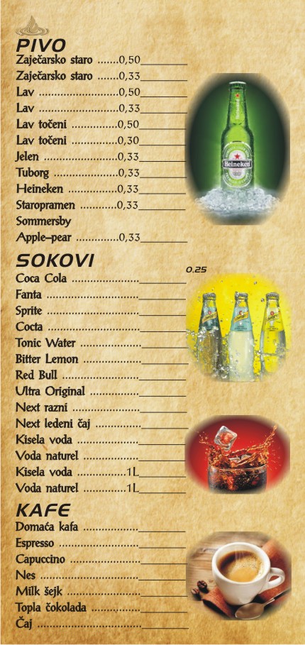 Karta pića